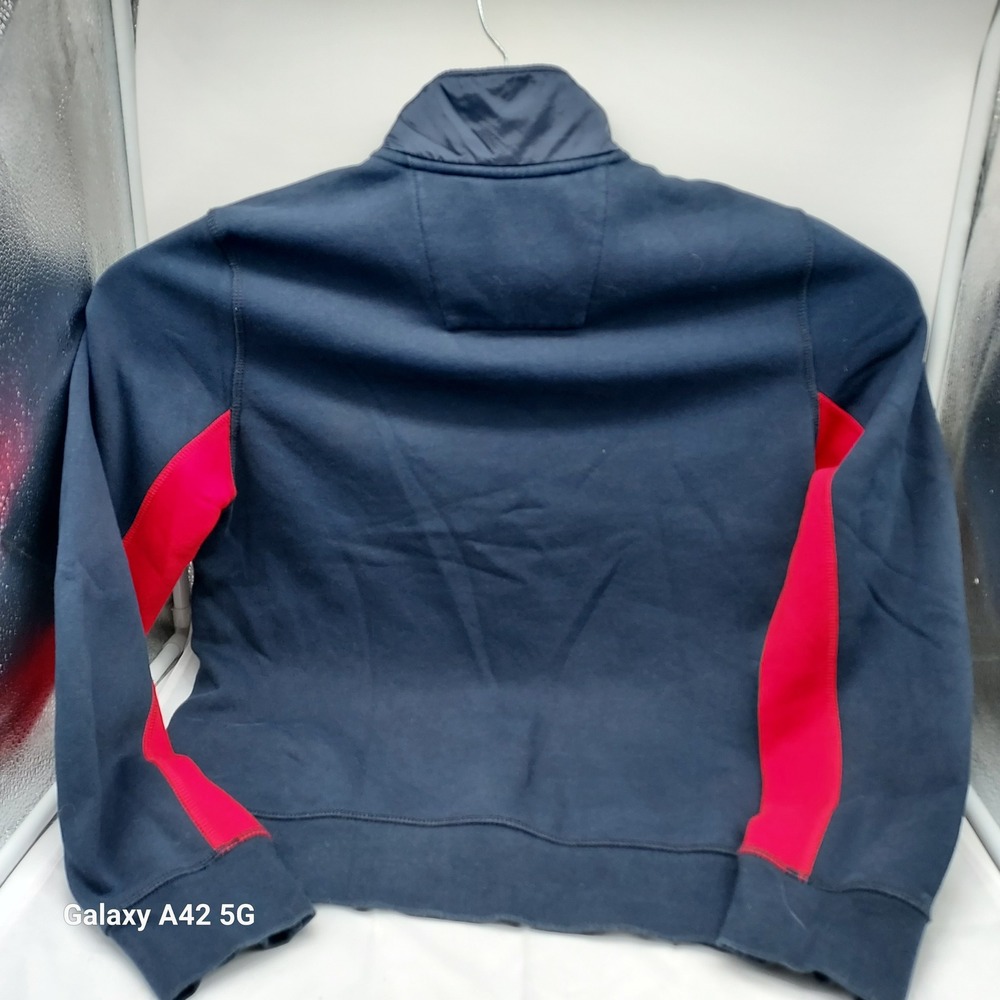 Nautica Mens Small Pullover Sweatshirt Colorblock 1/4 Snap Mock Neck - Picture 8 of 8